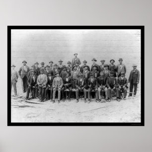 Poster Union africaine-américaine des charpentiers 1900