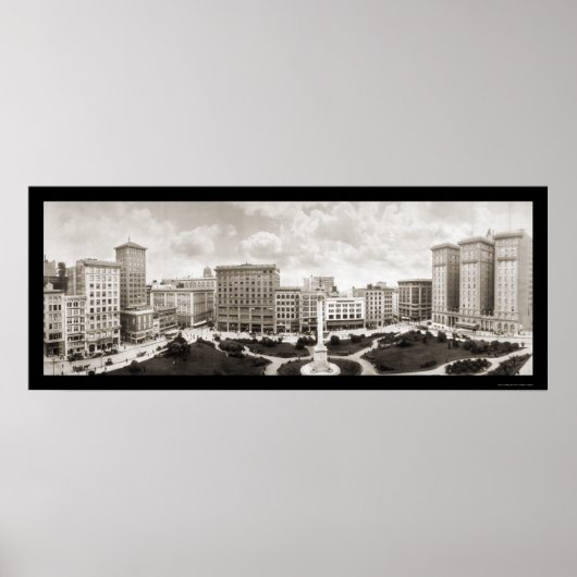 Poster Union Carré San Francisco CA Photo 1910 (Devant)