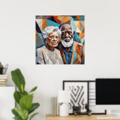 Poster Union dans les tons (Bureau à domicile)