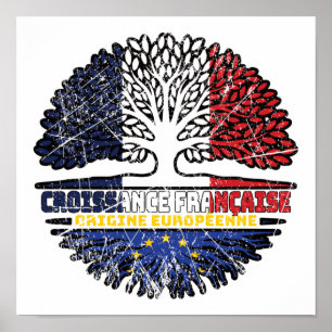Poster Union européenne Europe France France Arbre Racine