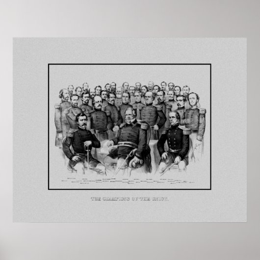 Poster Union Généraux de guerre civile (Devant)