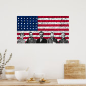 Poster Union Heroes et le drapeau américain (Cuisine)