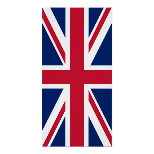 Poster Union Jack Bleu Blanc et Rouge (Devant)