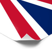 Poster Union Jack Bleu Blanc et Rouge (Coin)