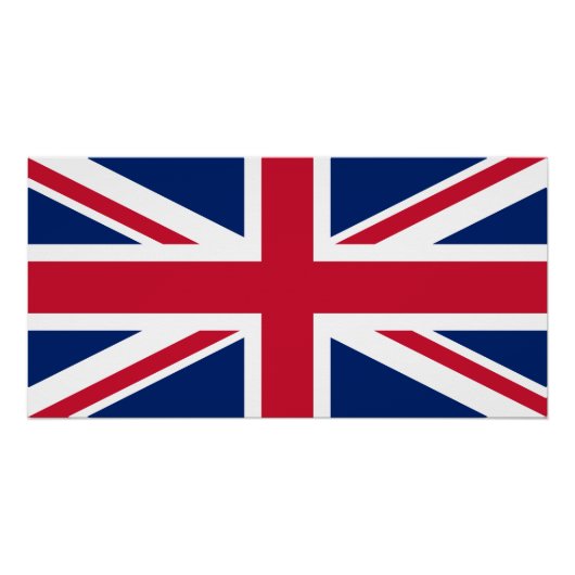 Poster Union Jack Bleu Blanc et Rouge (Devant)