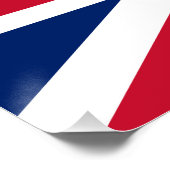 Poster Union Jack Bleu Blanc et Rouge (Coin)