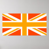 Poster Union Jack orange (Devant)