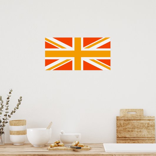 Poster Union Jack orange (Cuisine)