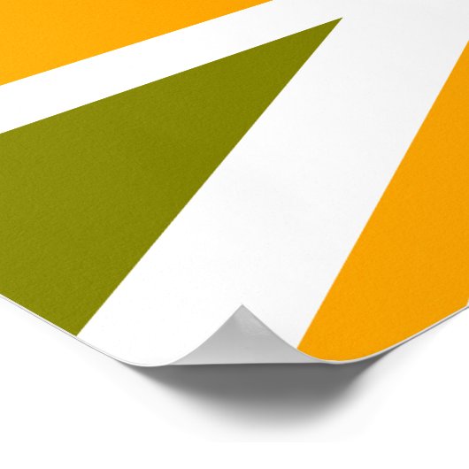 Poster Union Jack orange et olive (Coin)