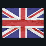 Poster Union Jack Patiné<br><div class="desc">drapeau du Royaume-Uni avec une peinture vintage fissurée</div>