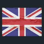 Poster Union Jack Patiné<br><div class="desc">drapeau du Royaume-Uni avec une peinture vintage fissurée</div>
