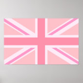 Poster Union Jack rose/Drapeau (Devant)