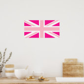 Poster Union Jack rose profond (Cuisine)