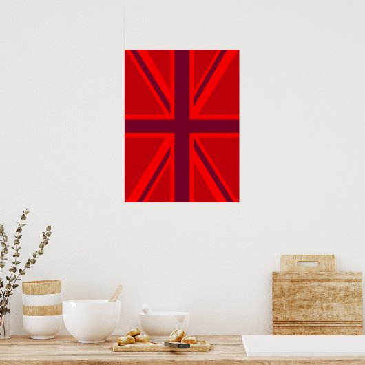 Poster Union Jack rouge (Cuisine)