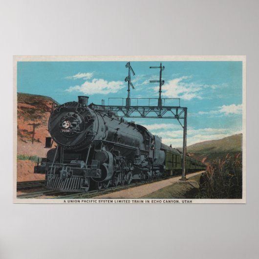Poster Union Pacific Train, Echo Canyon, UtahUtah (Devant)