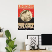 Poster Union pour Obama 2012 Grunge (Bureau à domicile)