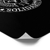 Poster Union Solide Solidarité Premier Travailleurs Droit (Coin)