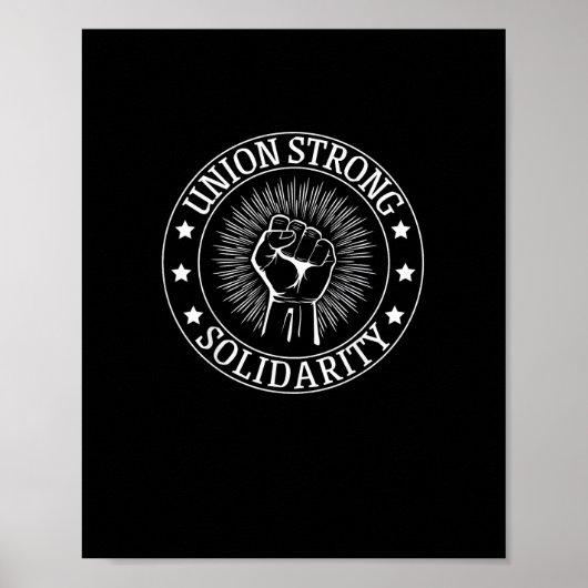 Poster Union Solide Solidarité Premier Travailleurs Droit (Devant)