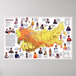 Poster " Union soviétique : 1976 - Carte internationale d