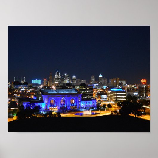 Poster Union Station à Blue, Kansas City (16x12) (Devant)