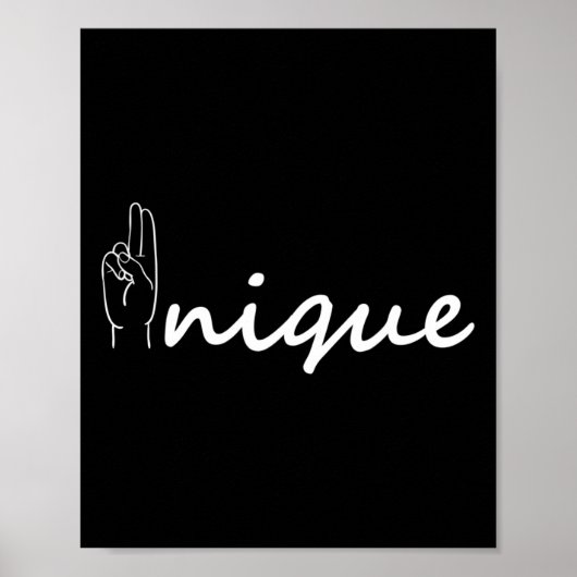 Poster Unique ASL Alphabet American Sing Language ASL Tea (Devant)