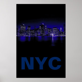 Poster Unique Blue New York City