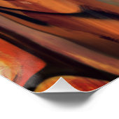 Poster Unique Brown Abstract Marble Liquified Wall Art (Coin)