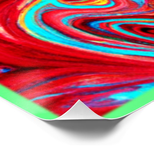 Poster Unique Couleurs Lumineuses Peinture Motif. Command (Coin)