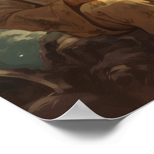 Poster unique de singe d'Anime : Cool Fumer singe  (Coin)