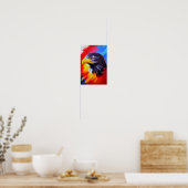 Poster Unique Elegant Majestic Eagle Art numérique arc-en (Cuisine)