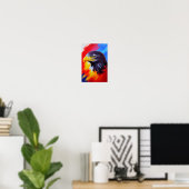 Poster Unique Elegant Majestic Eagle Art numérique arc-en (Bureau à domicile)