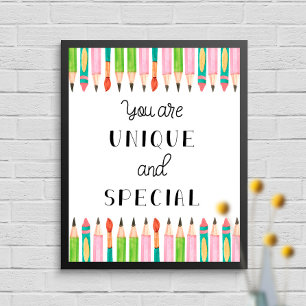 Poster Unique et spécial de l'art scolaire