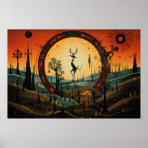 Unique Kokopelli Abstrait