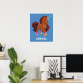 Poster Unique la licorne debout Fière (Bureau à domicile)