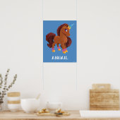 Poster Unique la licorne debout Fière (Cuisine)