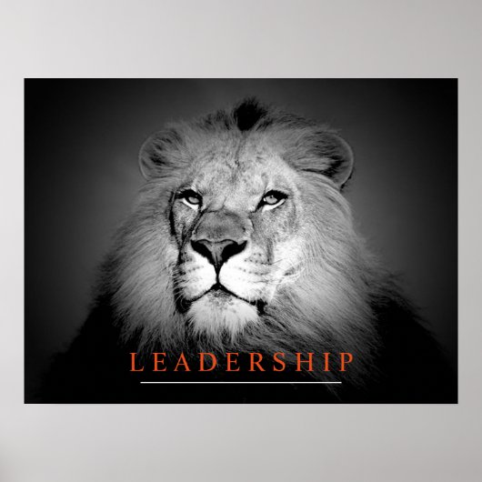 Poster Unique leadership King Lion Portrait Artwork (Devant)