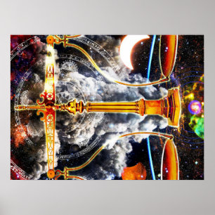 Poster Unique Libra Zodiac Wall Art   Idées Cadeaux Parfa