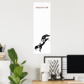 Poster unique Motivational Freedom Horse (Bureau à domicile)