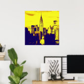Poster Unique Pop Art New York style rétro (Bureau à domicile)