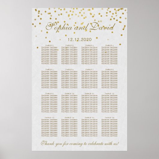 Poster Unique Royal Gold Foil Mariage (Devant)