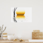 Poster Unique Sunset Design Wall Sticker (Cuisine)