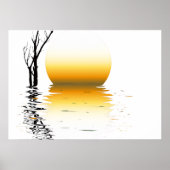 Poster Unique Sunset Design Wall Sticker (Devant)