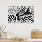 Poster Unique Zebras (Cuisine)