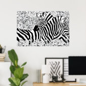 Poster Unique Zebras (Bureau à domicile)