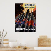 Poster Unis Nous sommes forts (Cuisine)