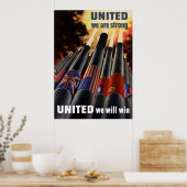 Poster Unis Nous sommes forts (Cuisine)