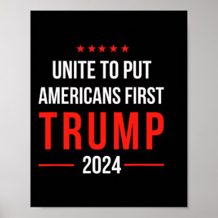 Poster Unissez-vous pour mettre les Américains d'abord Tr