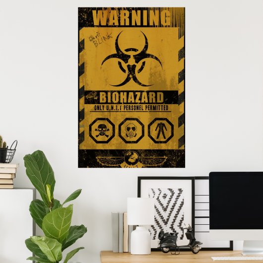 POSTER UNIT BIOHAZARD (Bureau à domicile)