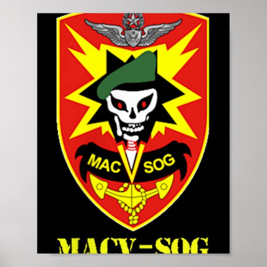 Poster Unité de l'armée de Macv-sog petit Patch couleur c (Devant)