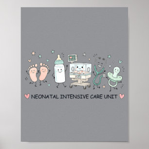 Poster Unité de soins intensifs néonatals Infirmière en s